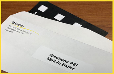 Image of Elections PEI mail-in ballot package